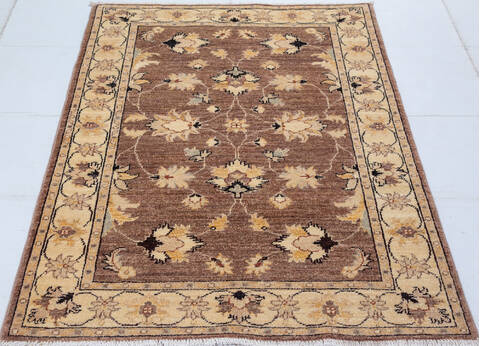 Chobi Brown Hand Knotted 34 X 49 Area Rug 700-148316 Image 1
