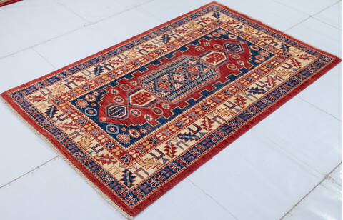 Kazak Red Hand Knotted 30 X 50 Area Rug 700-148317 Image 2