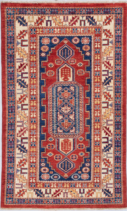 Kazak Red Hand Knotted 30 X 50 Area Rug 700-148317 Image 0