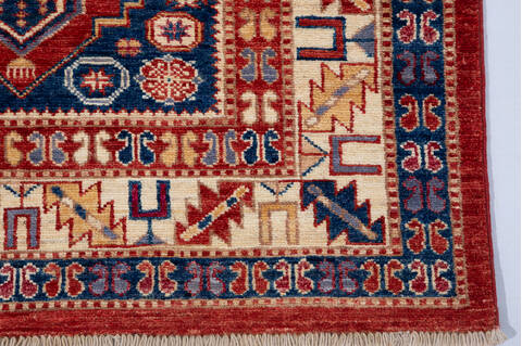 Kazak Red Hand Knotted 31 X 411 Area Rug 700-148318 Image 4