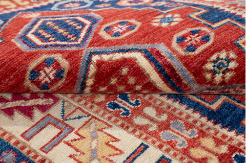Kazak Red Hand Knotted 31 X 411 Area Rug 700-148318 Image 6