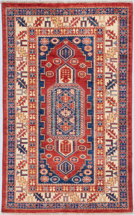Kazak Red Hand Knotted 31 X 411 Area Rug 700-148319 Image 0
