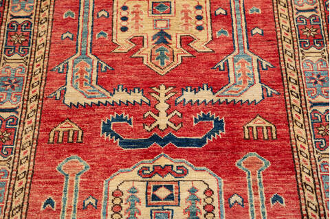 Kazak Red Hand Knotted 29 X 51 Area Rug 700-148320 Image 3