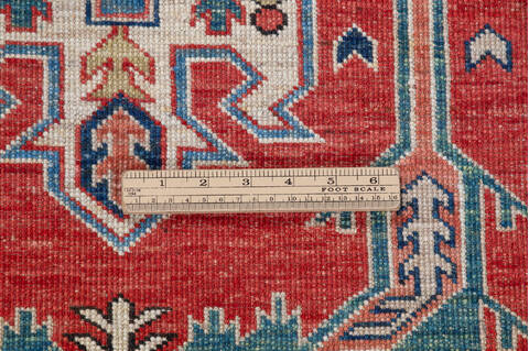 Kazak Red Hand Knotted 29 X 51 Area Rug 700-148320 Image 7