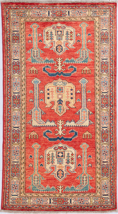 Kazak Red Hand Knotted 29 X 51 Area Rug 700-148320 Image 0