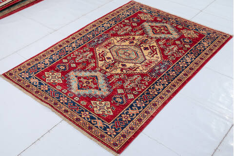 Kazak Red Hand Knotted 36 X 411 Area Rug 700-148321 Image 2