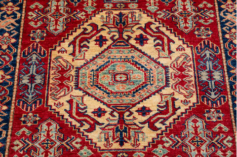 Kazak Red Hand Knotted 36 X 411 Area Rug 700-148321 Image 3