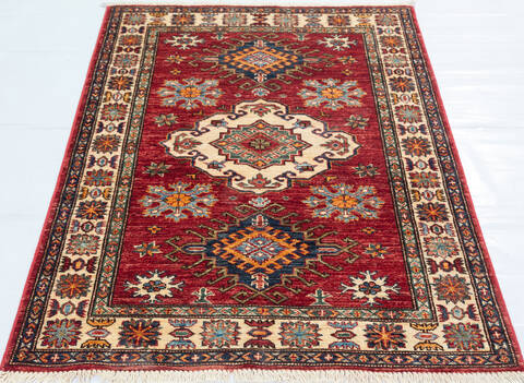 Kazak Red Hand Knotted 34 X 48 Area Rug 700-148324 Image 1