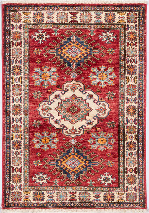 Kazak Red Hand Knotted 34 X 48 Area Rug 700-148324 Image 0