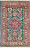 Kazak Green Hand Knotted 33 X 51 Area Rug 700-148325 Thumb 0