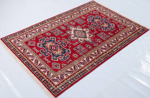 Kazak Red Hand Knotted 34 X 50 Area Rug 700-148326 Image 2