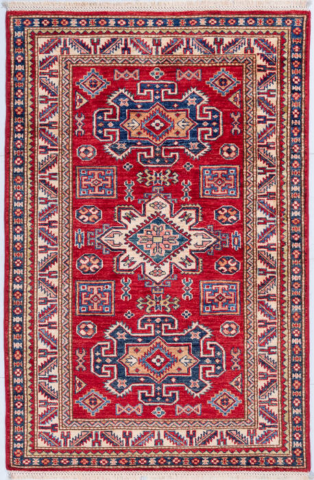 Kazak Red Hand Knotted 34 X 50 Area Rug 700-148326 Image 0