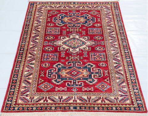 Kazak Red Hand Knotted 34 X 51 Area Rug 700-148327 Image 1