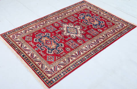 Kazak Red Hand Knotted 34 X 51 Area Rug 700-148327 Image 2