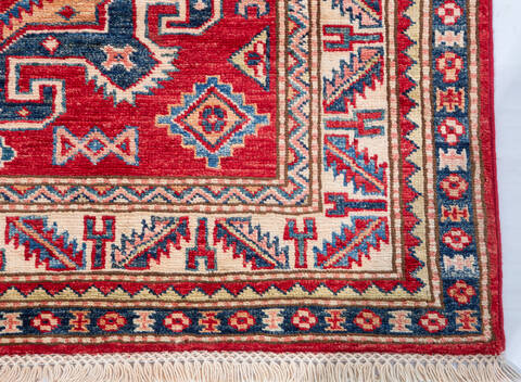 Kazak Red Hand Knotted 34 X 51 Area Rug 700-148327 Image 4