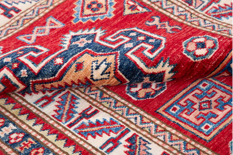 Kazak Red Hand Knotted 34 X 51 Area Rug 700-148327 Image 6
