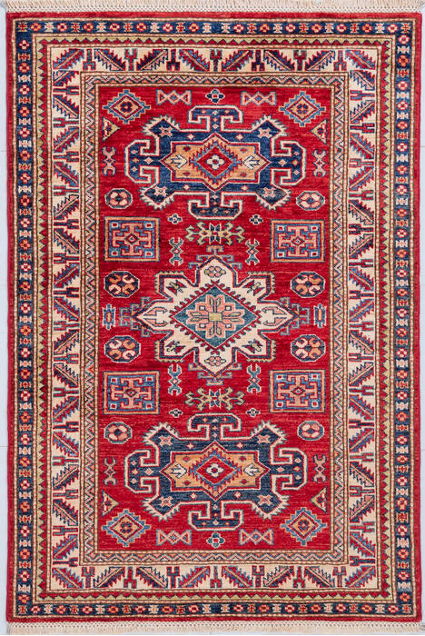 Kazak Red Hand Knotted 34 X 51 Area Rug 700-148327 Image 0