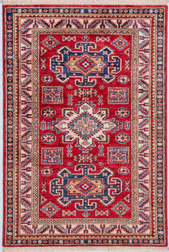 Kazak Red Hand Knotted 3'4" X 5'1"  Area Rug 700-148327