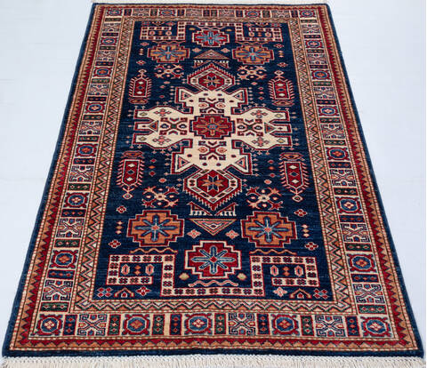 Kazak Blue Hand Knotted 33 X 52 Area Rug 700-148328 Image 1