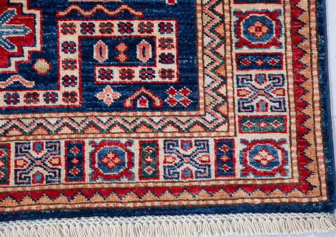 Kazak Blue Hand Knotted 33 X 52 Area Rug 700-148328 Image 4