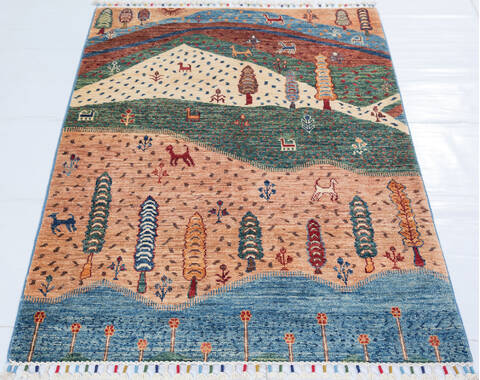 Kazak Multicolor Hand Knotted 33 X 410 Area Rug 700-148329 Image 1