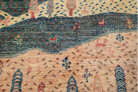 Kazak Multicolor Hand Knotted 33 X 410 Area Rug 700-148330 Image 3