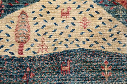 Kazak Multicolor Hand Knotted 33 X 410 Area Rug 700-148330 Image 5