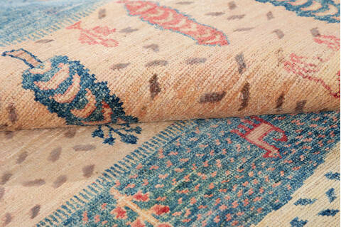 Kazak Multicolor Hand Knotted 33 X 410 Area Rug 700-148330 Image 6