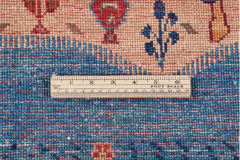 Kazak Multicolor Hand Knotted 33 X 410 Area Rug 700-148330 Image 7