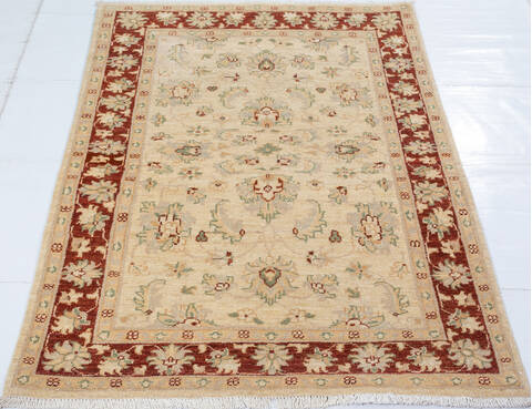 Chobi Beige Hand Knotted 33 X 411 Area Rug 700-148332 Image 1