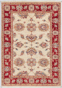 Chobi Beige Hand Knotted 3'1" X 4'4"  Area Rug 700-148335