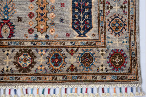 Chobi Grey Hand Knotted 37 X 53 Area Rug 700-148337 Image 4