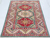 Kazak Green Hand Knotted 33 X 410 Area Rug 700-148341 Thumb 1