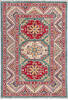 Kazak Green Hand Knotted 33 X 410 Area Rug 700-148341 Thumb 0