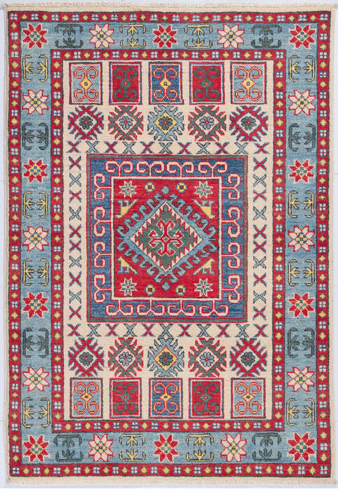 Kazak Beige Hand Knotted 35 X 410 Area Rug 700-148342 Image 0