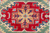 Kazak Green Hand Knotted 34 X 410 Area Rug 700-148343 Thumb 5