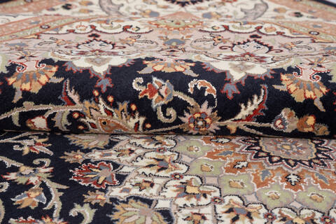 Pak-Persian Black Hand Knotted 82 X 105 Area Rug 700-148346 Image 6