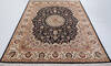 Pak-Persian Black Hand Knotted 82 X 105 Area Rug 700-148346 Thumb 1