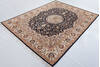 Pak-Persian Black Hand Knotted 82 X 105 Area Rug 700-148346 Thumb 2