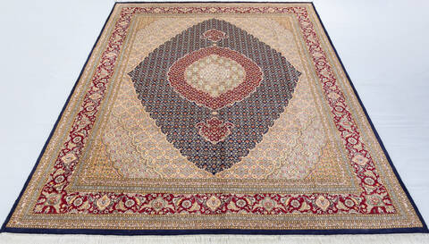 Pak-Persian Blue Hand Knotted 80 X 103 Area Rug 700-148350 Image 1
