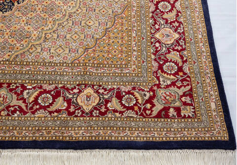 Pak-Persian Blue Hand Knotted 80 X 103 Area Rug 700-148350 Image 4