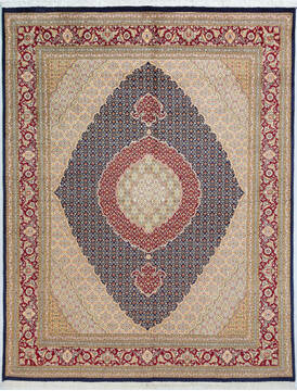 Pak-Persian Blue Hand Knotted 8'0" X 10'3"  Area Rug 700-148350