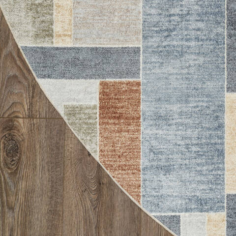 Nourison Astra Machine Washable Multicolor Round 80 X 80 Area Rug 805-149399 Image 3