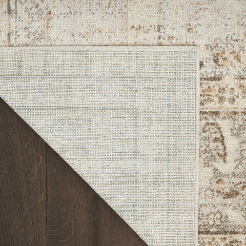 Nourison Astra Machine Washable Beige Runner 22 X 80 Area Rug 805-149695 Image 2