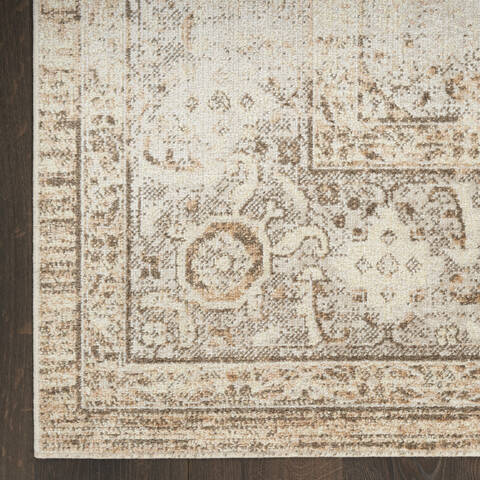 Nourison Astra Machine Washable Beige Runner 22 X 80 Area Rug 805-149695 Image 3