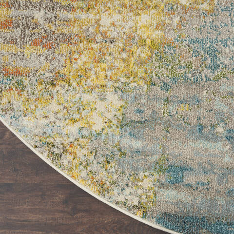 Nourison Celestial Multicolor Round 80 X 80 Area Rug 805-149843 Image 3