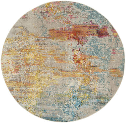 Nourison Celestial Multicolor Round 80 X 80 Area Rug 805-149843 Image 0