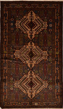 Baluch Blue Hand Knotted 3'10" X 6'8"  Area Rug 100-15094
