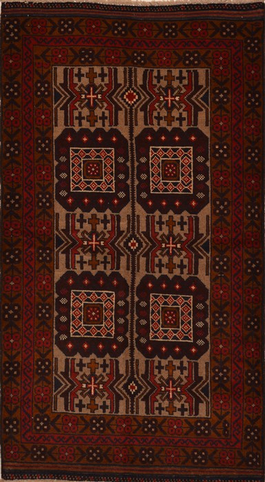 Baluch Beige Hand Knotted 35 X 59  Area Rug 100-15159 Image 0