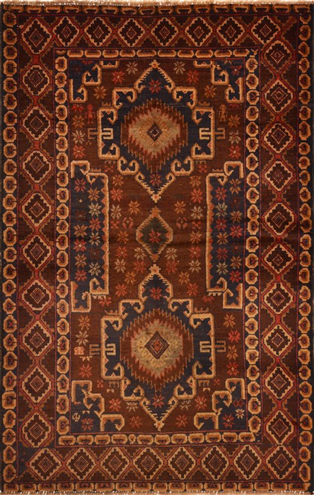 Baluch Brown Hand Knotted 37 X 511 Area Rug 100-15168 Image 0
